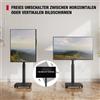Sonstige Supporto TV mobile, base in legno, inclinabile, regolabile in altezza, per schermi da 19-42 pollici, fino a 20 kg, compatibile VESA 200x200mm