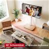 Sonstige Supporto mobile per televisore, da pavimento, con ripiano in legno, per schermi da 43 a 75 pollici, fino a 50 kg, con altezza regolabile