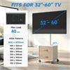 5Rcom Supporto mobile per televisore, adatto per schermi da 32 a 60 pollici, con capacità di carico fino a 40 kg, colore bianco