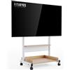 FITUEYES Supporto TV mobile, per schermi da 40-85 pollici, standard VESA 600x400mm, colore bianco