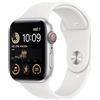 Apple Watch Series SE 2 (2022) GPS + Cellular 44 mm - Alluminio Argento - Cinturino Sport Bianco - refurbished