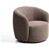 La Forma Poltrona girevole Odenia in micro bouclé
