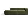 La Forma Divano Blok 3 posti con bracciolo sinistro e pouf terminale in velluto a coste spesso verde 270 cm FSC Mix Credit
