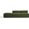 La Forma Divano Blok 3 posti con pouf terminale in velluto a coste spesso verde 270 cm FSC Mix Credit