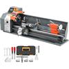 VEVOR Tornio per Metalli Motore 1100 W Tornio CNC da Banco 220 x 762 mm per Tornitura Semi-automatica, Lavorazione di Precisione Azionamento Elettronico, Velocità Variabile fino a 2500 giri/min