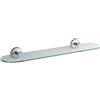 Inda Mensola bagno in vetro trasparente Colorella con supporti cromati L.60 cm