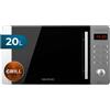 CECOTEC MICROONDE + GRILL CECOTEC 20L Con Proclean 5110 Inox, capacità 20 l, potenza microonde max 700 W, Funzione grill, Potenza grill 800 5 livelli di potenza, Argento