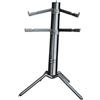 K&M 18860 base per tastiera Spider Pro nero - 4 bracci d'appoggio per 2 strumenti, base a colonna inclinata, raccordo filettato