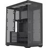 Modecom Case per computer MODECOM VOLCANO SPACE XL, nero, full tower, struttura a doppia camera, pannelli laterali in vetro, compatibile con schede grafiche da 400 mm, schede madri ATX ed E-ATX