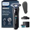 Philips Series 7000 Rasoio elettrico da uomo S7886/55, Wet & Dry, rifinitore ribaltabile, stazione di pulizia, stazione di ricarica e custodia da viaggio