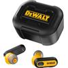 DeWalt Auricolari DEWALT Heavy Duty True Wireless Bluetooth, custodia di ricarica Type-C, 37 ore di autonomia, protezione IP56 contro l'acqua, resistenti alla polvere, per cantieri e attività all'aperto