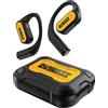 DeWalt Cuffie DEWALT Heavy Duty a padiglione aperto, Bluetooth 5.3, True Wireless, IP55, 44 ore di autonomia, auricolari a conduzione d'aria con ganci auricolari per lavoro e sport