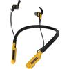 DeWalt Cuffie Bluetooth con archetto da collo magnetico, batteria da 30 ore, riduzione del rumore, microfono vivavoce, protezione IPX6, comodo design con archetto da collo