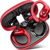 Rulefiss Cuffie sportive wireless Bluetooth 5.4, 75 ore di autonomia, bassi stereo Hi-Fi, impermeabili IPX8, cancellazione del rumore ENC, auricolari in-ear con USB-C