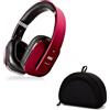 August Cuffie over-ear wireless con custodia protettiva - Comode cuffie wireless con custodia da viaggio per i viaggi e la vita quotidiana. Pratica custodia protettiva per quando si è in viaggio