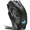 Asus Mouse da gioco (wireless, con cavo, base di ricarica magnetica, 12 pulsanti programmabili, 19.000 DPI, Aura Sync)