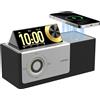 Lustrens Altoparlante Bluetooth wireless con base di ricarica e schermo LCD
