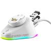 Lustrens Stazione di ricarica per mouse da gaming wireless, con 8 luci regolabili e 2 porte USB