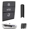 onetop1 Tampone di gomma chiave auto per VW Golf 7 4 5 Polo MK7 T1guan Passat Skoda | componenti metallici,3 pulsanti Shell pelle riparazione,per Skoda Octavia A7 Seat Ateca Leon Ibiza