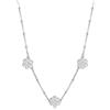 S'Agapõ Collana Girocollo Donna, Collana Donna in Acciaio e Cristalli con Simbolo Fiore | Collezione Aurora - SAR42