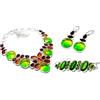 "Fatto a mano" Peridoto Tormalina Granato Onice Nera Gemma Argento Sterling 925 Combo Gioielli