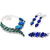 "Fatto a mano" Zaffiro Australian Triplet Fire Opal 925 Sterling Silver Combo Jewelry