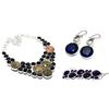 "Fatto a mano" Ametista Zaffiro Topazio Spinello Gemma Argento Sterling 925 Combo Gioielli