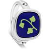 DODO Anello in argento smalto blu edera misura 13 dodo color dodo