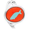 DODO Anello in argento 925 smalto rosso con pesce azzurro misura 11 dodo color dodo