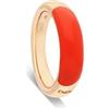 DODO Anello in argento 925 dorato 18kt smalto rosso rondelle dodo misura 10