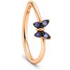 DODO Anello in oro rosa 9kt con farfalla e zaffiri azzurri dodo nature dodo misura 12