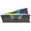 Corsair CMH64GX5M2D6000Z40 Vengeance RGB 64GB Kit 2x32GB DDR5 6000MHz CL40 Grigio - Memorie RAM