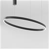 Gea luce CRISEIDE S/1G OVAL- SOSPENSIONE BIEMISSIONE E DIMMERABILE NERO A LED 3000K 5100LM 100W