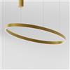 Gea luce CRISEIDE S/1G OVAL- SOSPENSIONE BIEMISSIONE E DIMMERABILE ORO SPAZZOLATO A LED 3000K 5100LM 100W