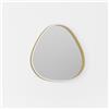 Gea luce ECARIS A/P- SPECCHIO -APPLIQUE A PARETE DIFFUSORE FONTALE E RETROSTANTE LED 3000-4000K 950-1000LM 30W DIMMERABILE ORO