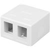 Techly Presa a muro Techly per 2 frutti Keystone Bianco [366310]