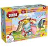 Lisciani Giochi Dumbo Puzzle, 35 Pezzi, Multicolore, 74150 | Puzzle reversibile, retro da colorare in formato 70 x 50 cm, pezzi grandi per mani piccole, favorisce l'osservazione e la