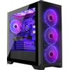 Modecom Case per computer MODECOM VOLCANO EXPANSE T APEX ARGB, nero, torre media, ATX, pannello frontale a rete, pannello laterale in vetro temperato, 4 ventole ARGB