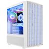 MODECOM Breeze ARGB FLOW Midi White, case per PC, formato ATX, 4 ventole da 120mm con illuminazione ARGB, pannello laterale in vetro temperato
