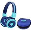 SIMOLIO Cuffie wireless pieghevoli per bambini con limite di volume, cuffie Bluetooth con custodia rigida, cuffie wireless con Bluetooth e cavo MInt