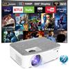 MPBEKING Proiettore, WiFi Proiettore con schermo da 120 pollici, 7500 lumen WiFi Bluetooth supporto video 1080p, altoparlanti HiFi, Fire Stick compatibile, smartphone