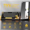 Attack Shark X86 Tastiera meccanica senza fili, 75% Gaming Full Aluminium CNC, RGB Hot-Swap Keyboard Button, BT/2.4G/USB-C, Wired Creamy Mac/Wi