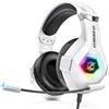 ozeino Cuffie da gioco (3D Surround Sound, Mit Kabel, 3D Surround Sound Headset mit Mikrofon Noise Cancelling RGB Lichter)