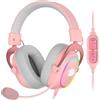 Redragon Cuffie da gioco con cavo - Audio surround 7.1 - Rivestimento in tessuto traspirante - Driver da 53 mm - Microfono rimovibile - Cuffie a immersione per PC/PS4