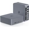 beelink Mini-PC, AMD Ryzen 5 5560U (7 nm, 6C/12T) fino a 4,0 GHz, Mini-Computer 16 GB di RAM DDR4 500 GB di SSD NVME, Micro-PC con triplo display 4K@60Hz, Mini-Gaming