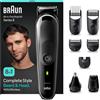 Braun regolabarba/tagliabarba 8 in 1, trimmer/tagliacapelli per uomo, tagliacapelli, impermeabile, 80 min