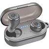 Aina Cuffie Bluetooth, 55 ore di riproduzione con box di ricarica wireless, App Customise 16 EQ, Design ergonomico IPX8 Waterproof