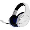 HyperX Cuffie da gioco, per PS4, PC, leggere, robusti cursori in acciaio, microfono a cancellazione di rumore, bianco