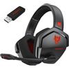 NUBWO Cuffie da gioco wireless per PS5, PS4, PC, cuffie da gioco over-ear a cancellazione di rumore con microfono, 17+ ore di utilizzo wireless