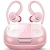 Csasan Cuffie Bluetooth Sport, cuffie senza fili Bluetooth 5.3 con gancio per l'orecchio, cuffie in ear con microfono ENC, display a LED, controllo tattile, IP7 impermeabile